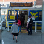 students board PRT at Engineering